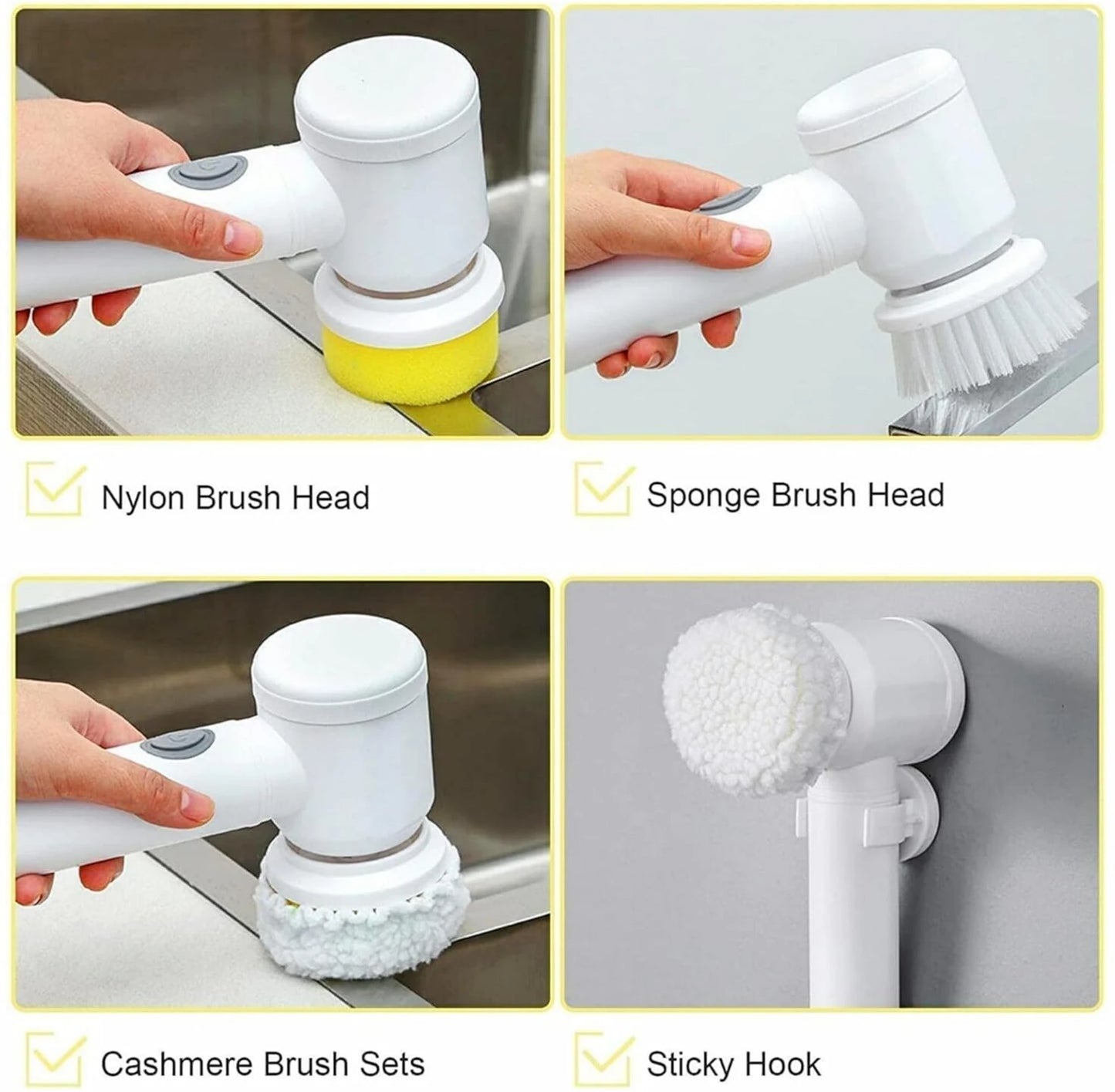 High-Speed Spin Magic Scrubber 5-in 1 for Deep Cleaning