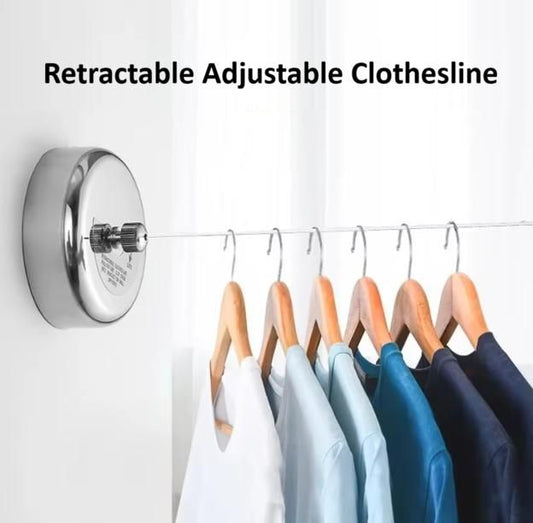 Stainless Steel Retractable Adjustable Clothesline (Pack of 1)