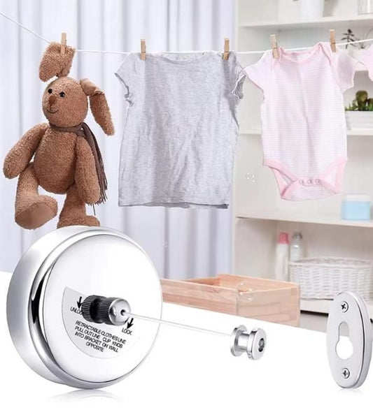 Stainless Steel Retractable Adjustable Clothesline (Pack of 1)